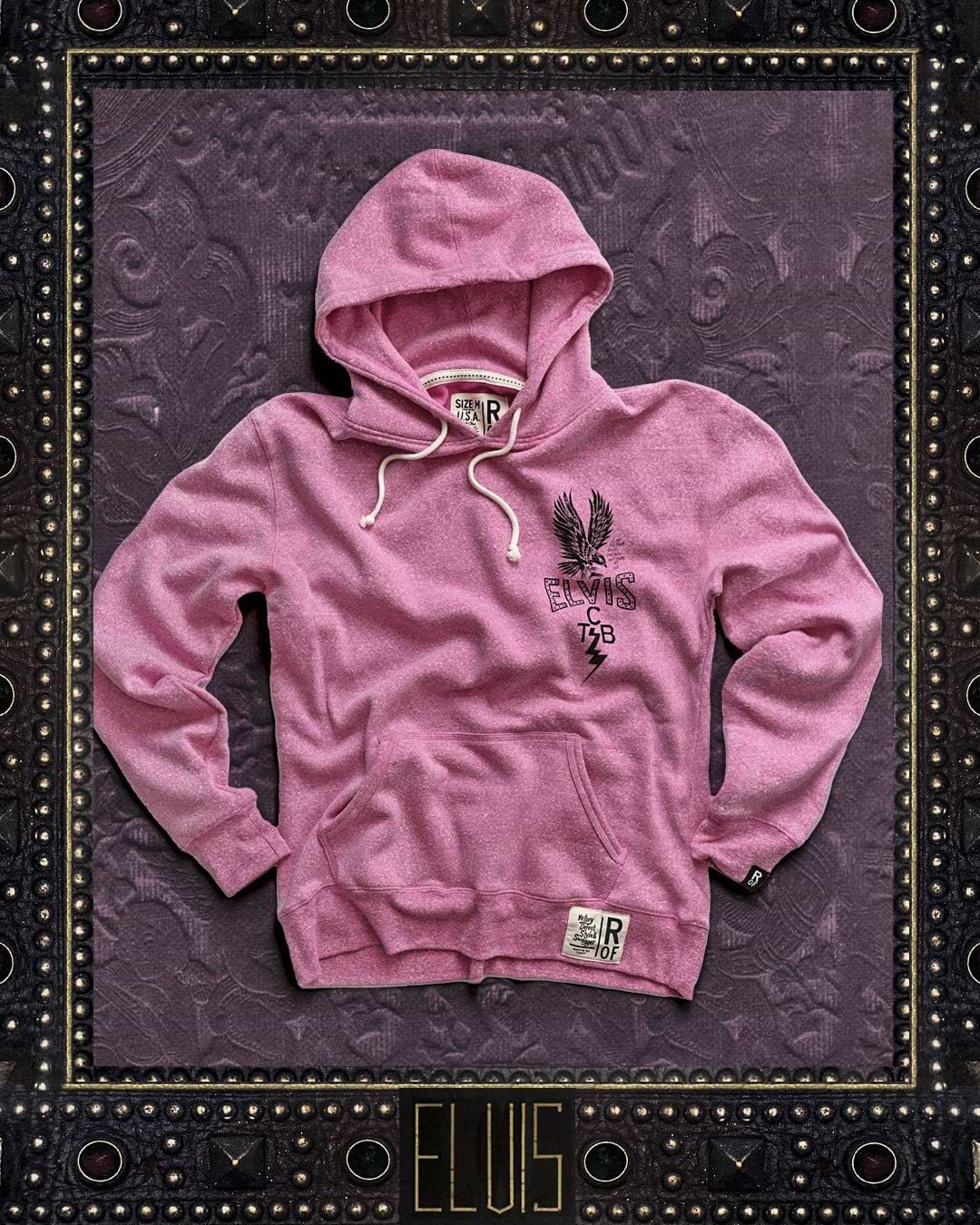 Elvis Eagle Pink PO Hoody - Roots of Fight