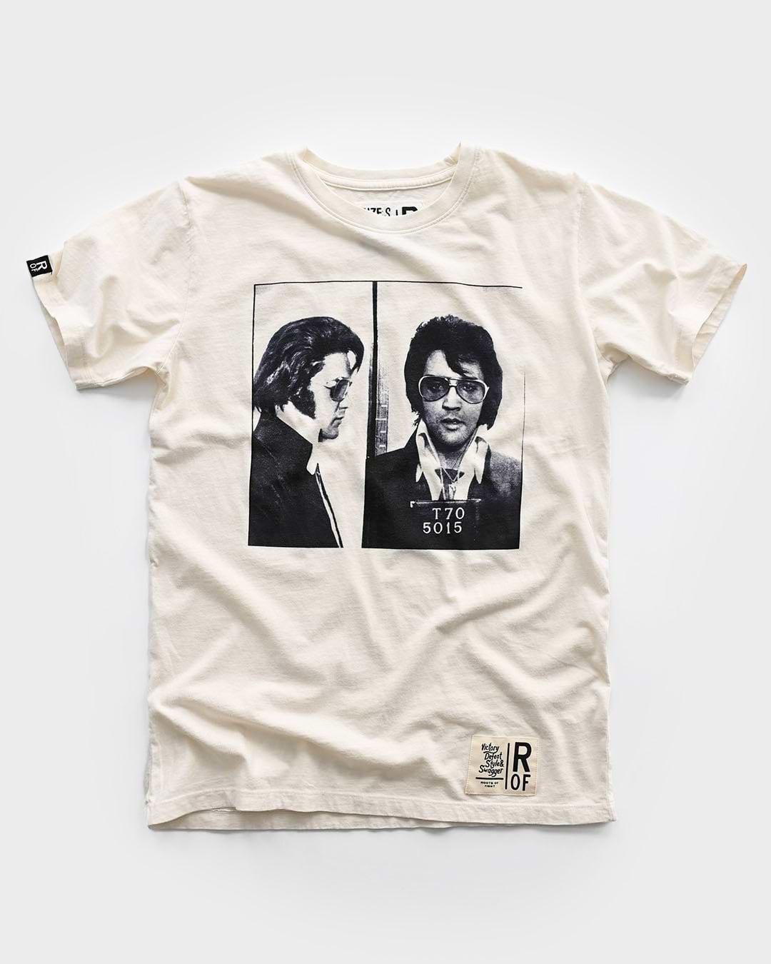 Elvis Presley Mug Shot Photo White Tee - Roots of Fight