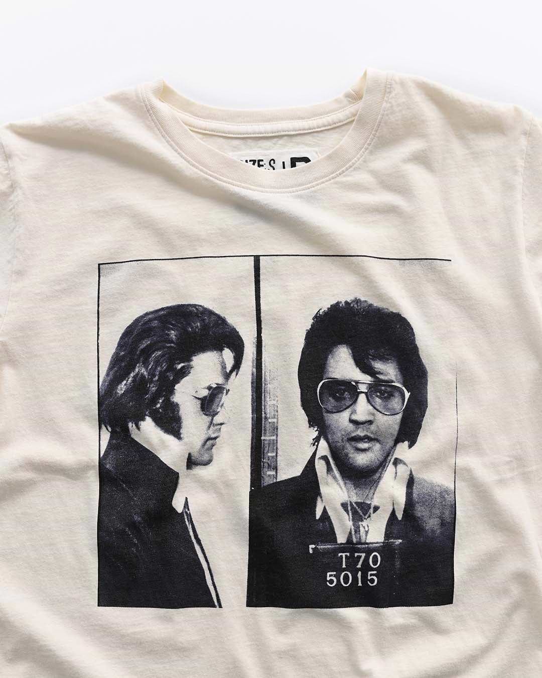 Elvis Presley Mug Shot Photo White Tee - Roots of Fight
