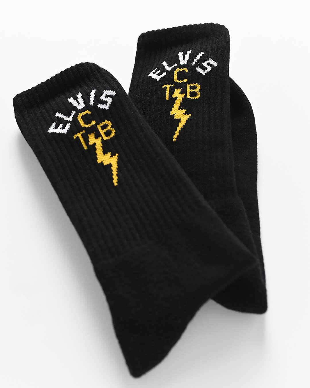 Elvis TCB Black Socks - Roots of Fight