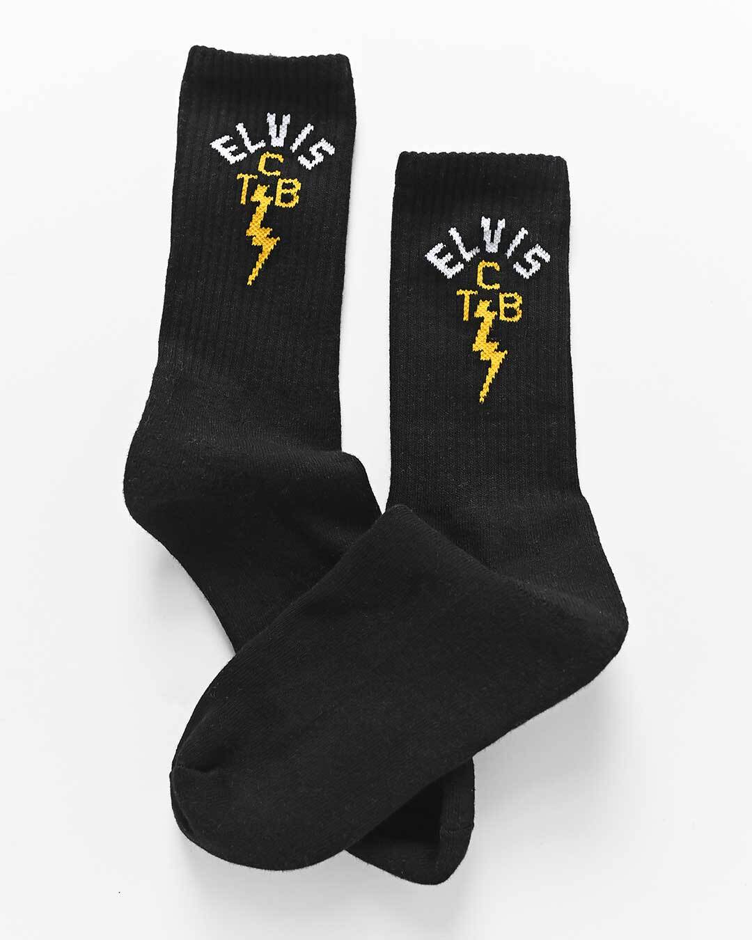 Elvis TCB Black Socks - Roots of Fight