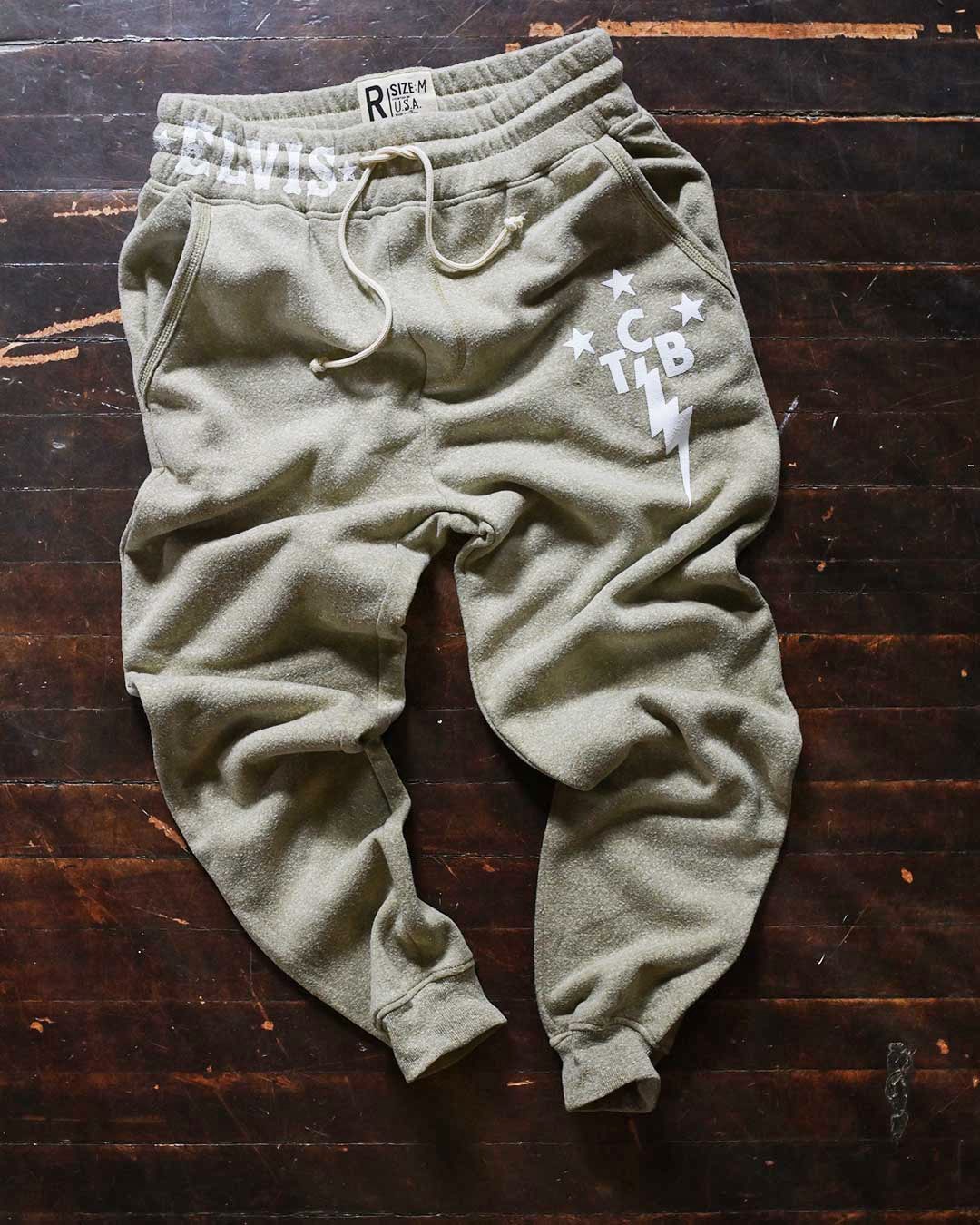 Elvis TCB Sage Sweatpants - Roots of Fight