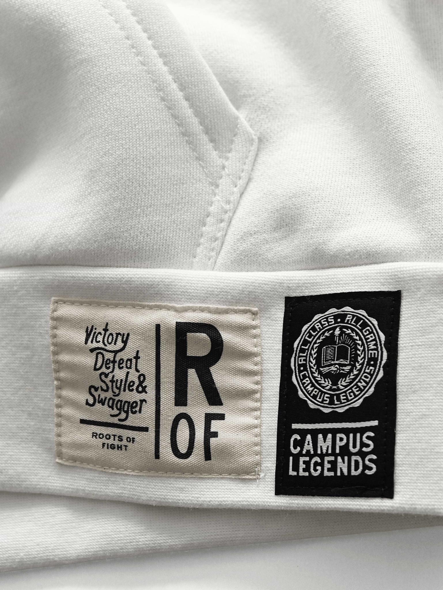 GU - Allen Iverson Hoyas White Heavyweight PO Hoody - Roots of Fight