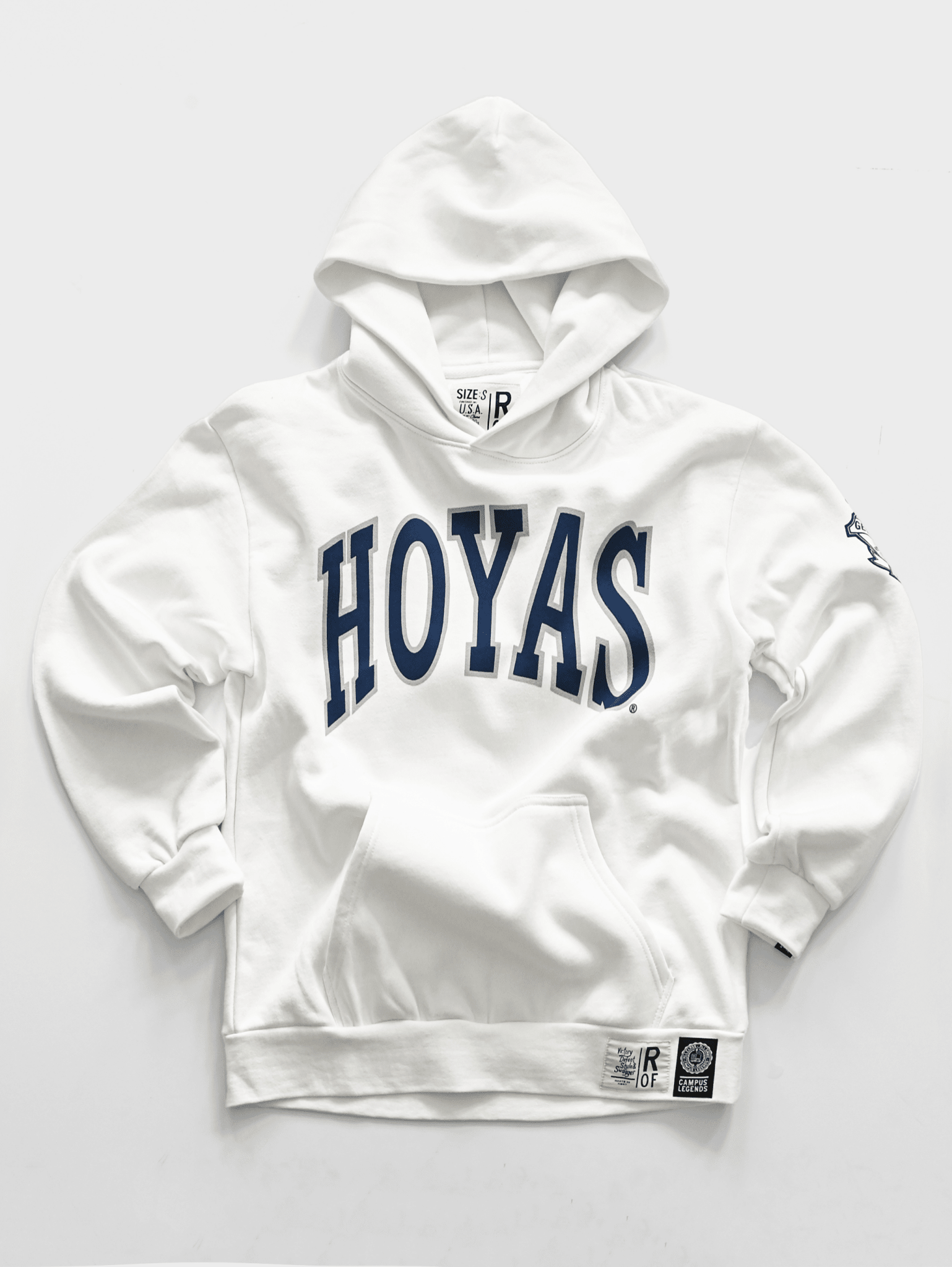 GU - Allen Iverson Hoyas White Heavyweight PO Hoody - Roots of Fight