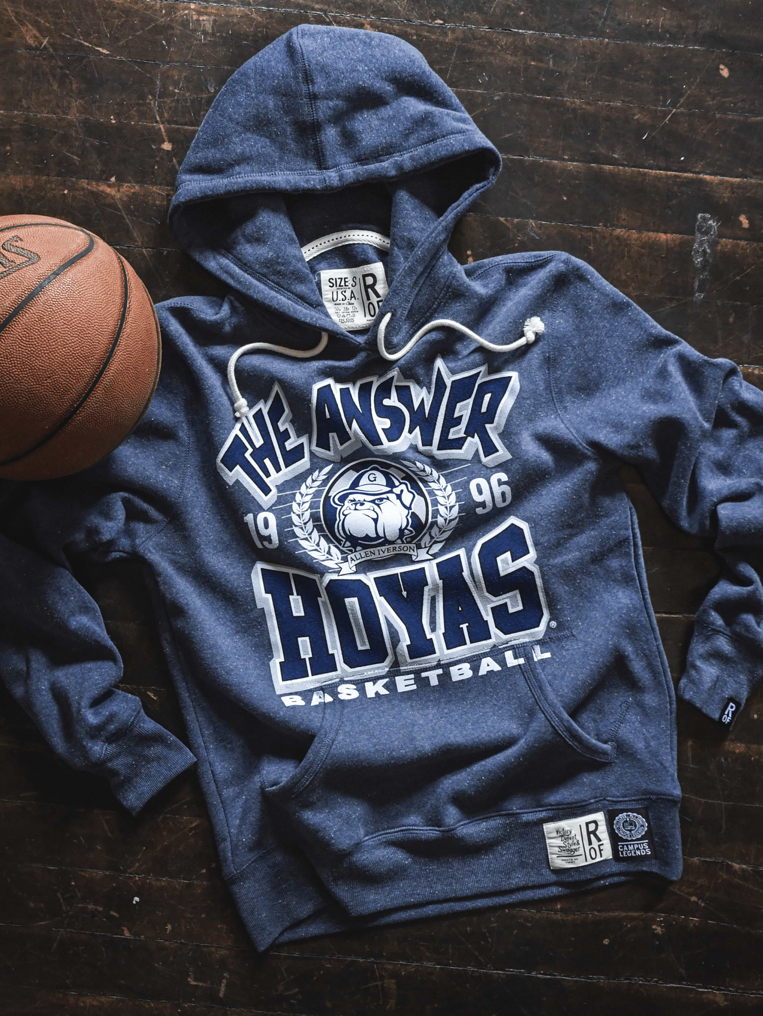 GU - Allen Iverson The Answer '96 Navy PO Hoody - Roots of Fight