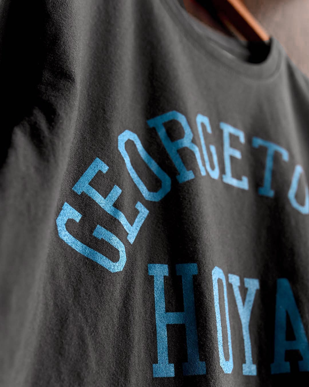 GU - Georgetown Hoyas Classic Black Tee - Roots of Fight