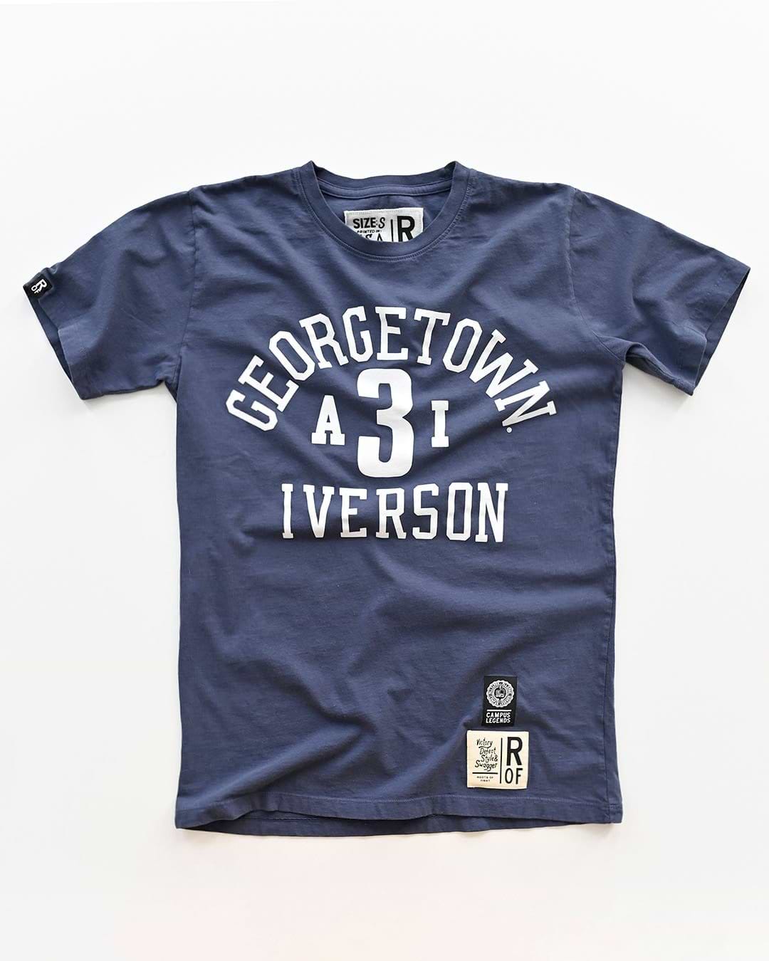 GU - Iverson #3 Navy Tee - Roots of Fight
