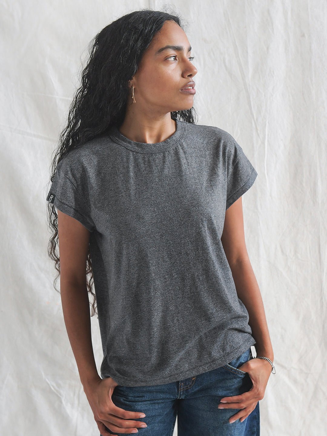 Heather Black Women's Triblend Tee - Roots of Fight