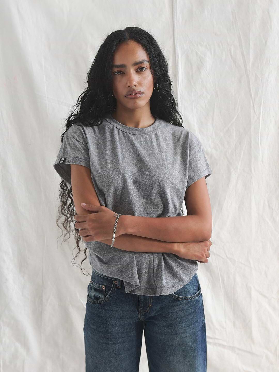 Heather Grey Women's Triblend Tee - Roots of Fight