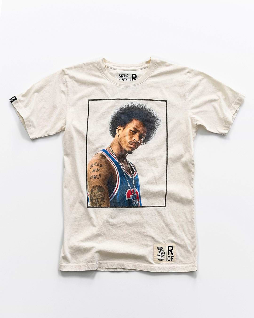 Iverson #3 Photo White Tee - Roots of Fight