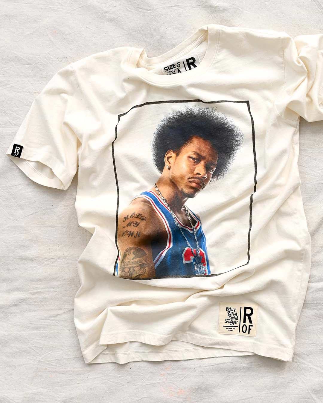 Iverson #3 Photo White Tee - Roots of Fight
