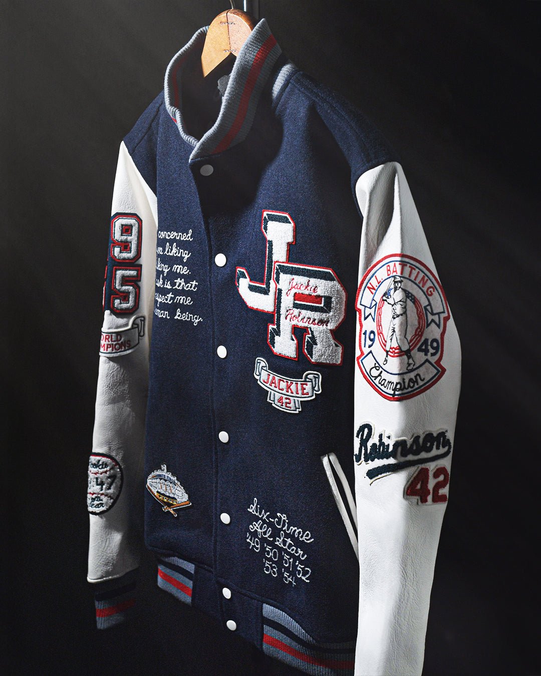J. Robinson Brooklyn Blue Varsity Jacket - Roots of Fight