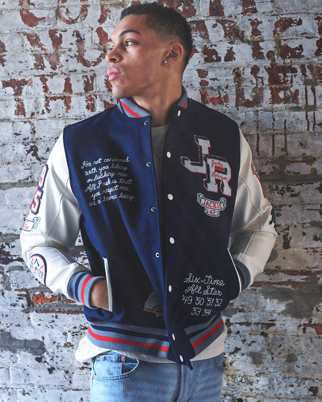 J. Robinson Brooklyn Blue Varsity Jacket