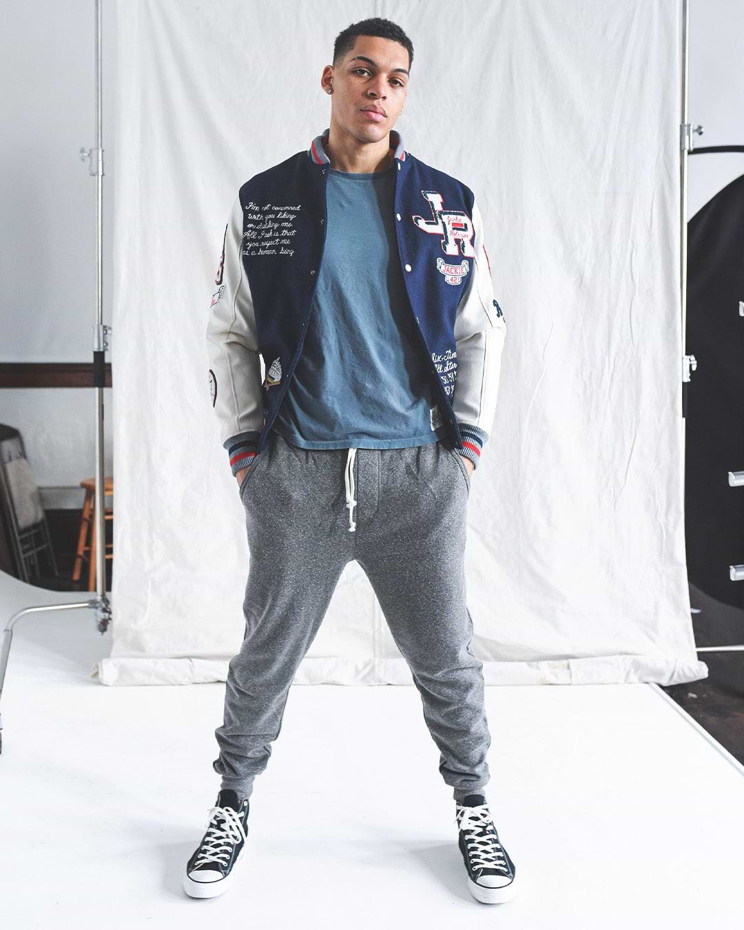 J. Robinson Brooklyn Blue Varsity Jacket - Roots of Fight