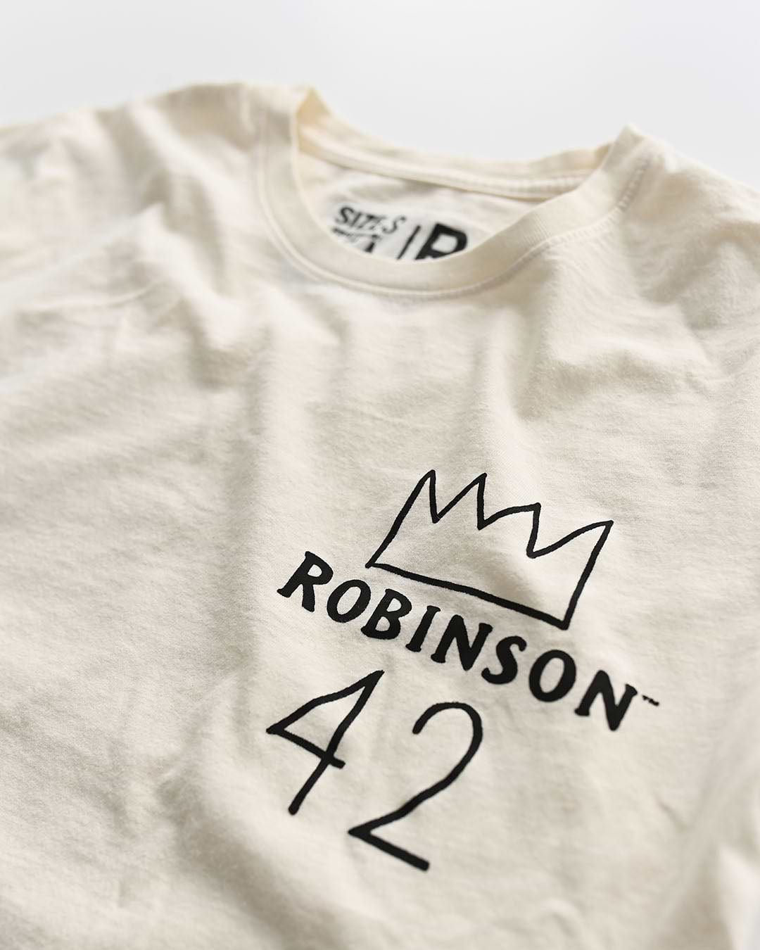 Jackie Robinson #42 Crown White Tee - Roots of Fight