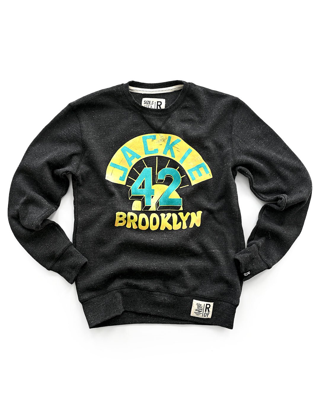 Jackie Robinson Brooklyn 42 Black Sweatshirt - Roots of Fight
