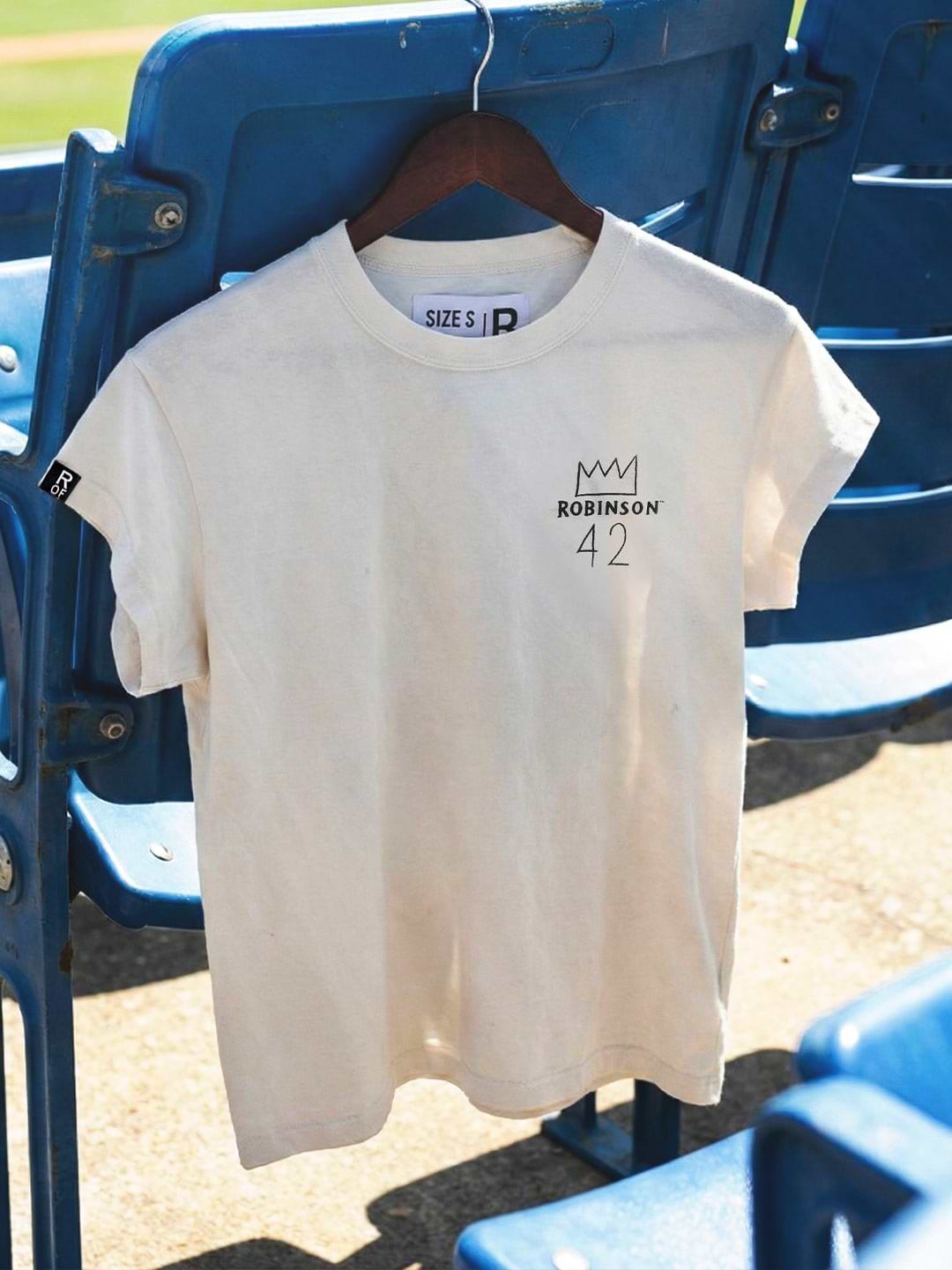 Jackie Robinson Vintage 42 Women's White Tee - Roots of Fight