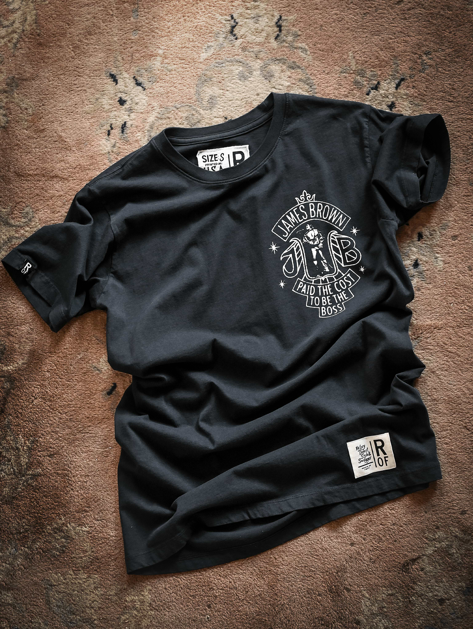 James Brown Godfather of Soul Black Tee - Roots of Fight