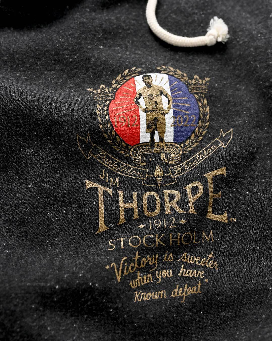 Jim Thorpe Games 1912 Black PO Hoody - Roots of Fight