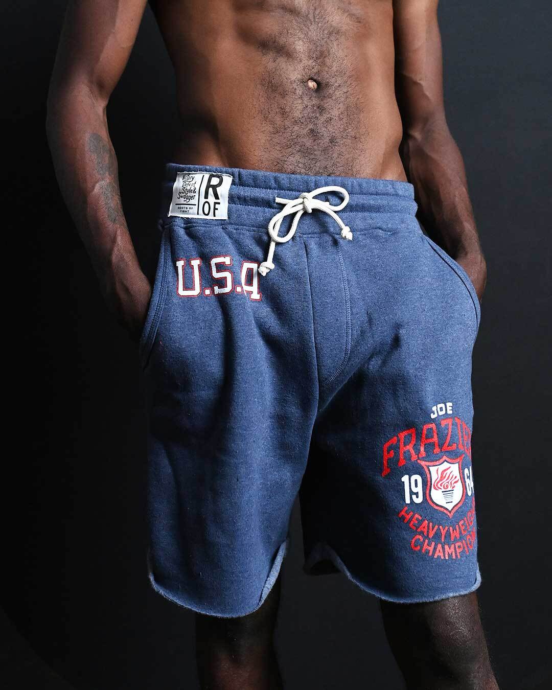 Joe Frazier Games 1964 Navy Shorts