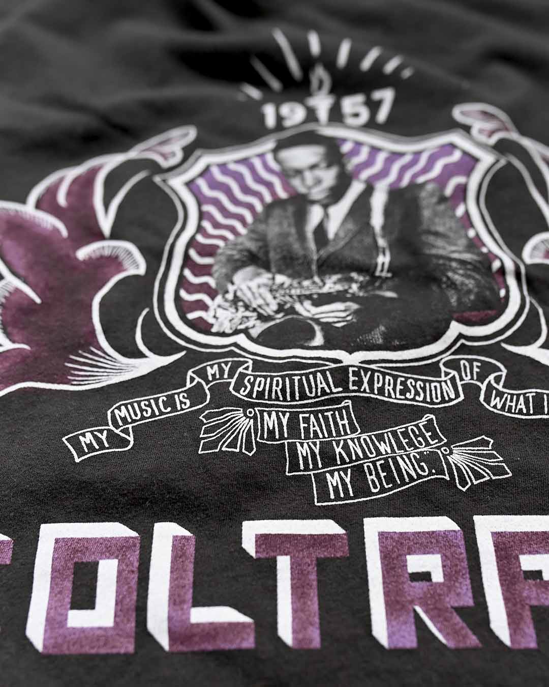 John Coltrane Graphic Black Tee - Roots of Fight