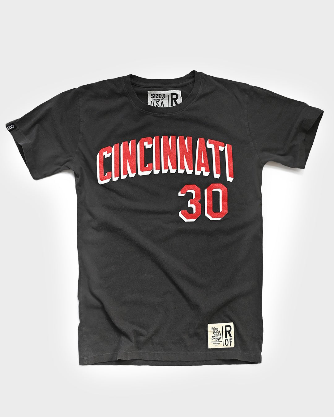 K. Griffey Jr. 30 Cincinnati Black Tee - Roots of Fight