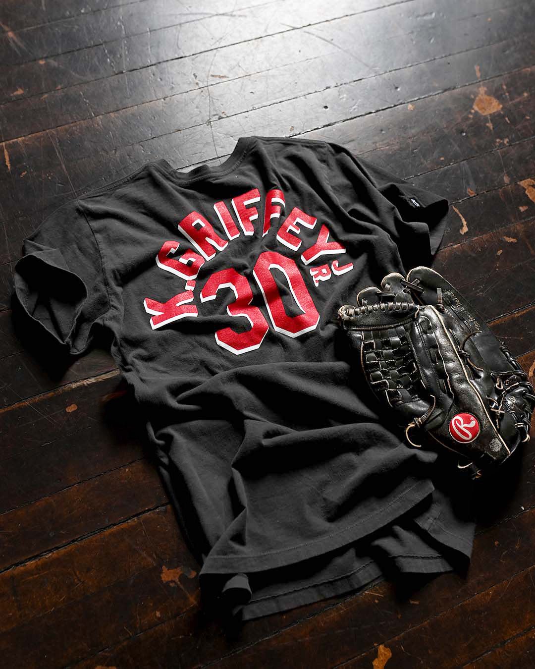 K. Griffey Jr. 30 Cincinnati Black Tee - Roots of Fight