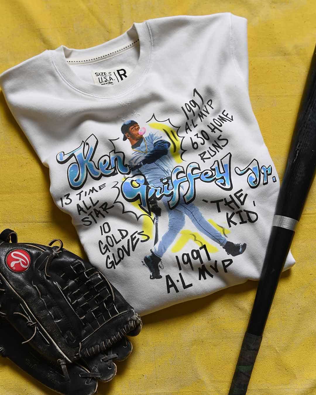 K. Griffey Jr. &#39;97 MVP Photo White Sweatshirt - Roots of Fight