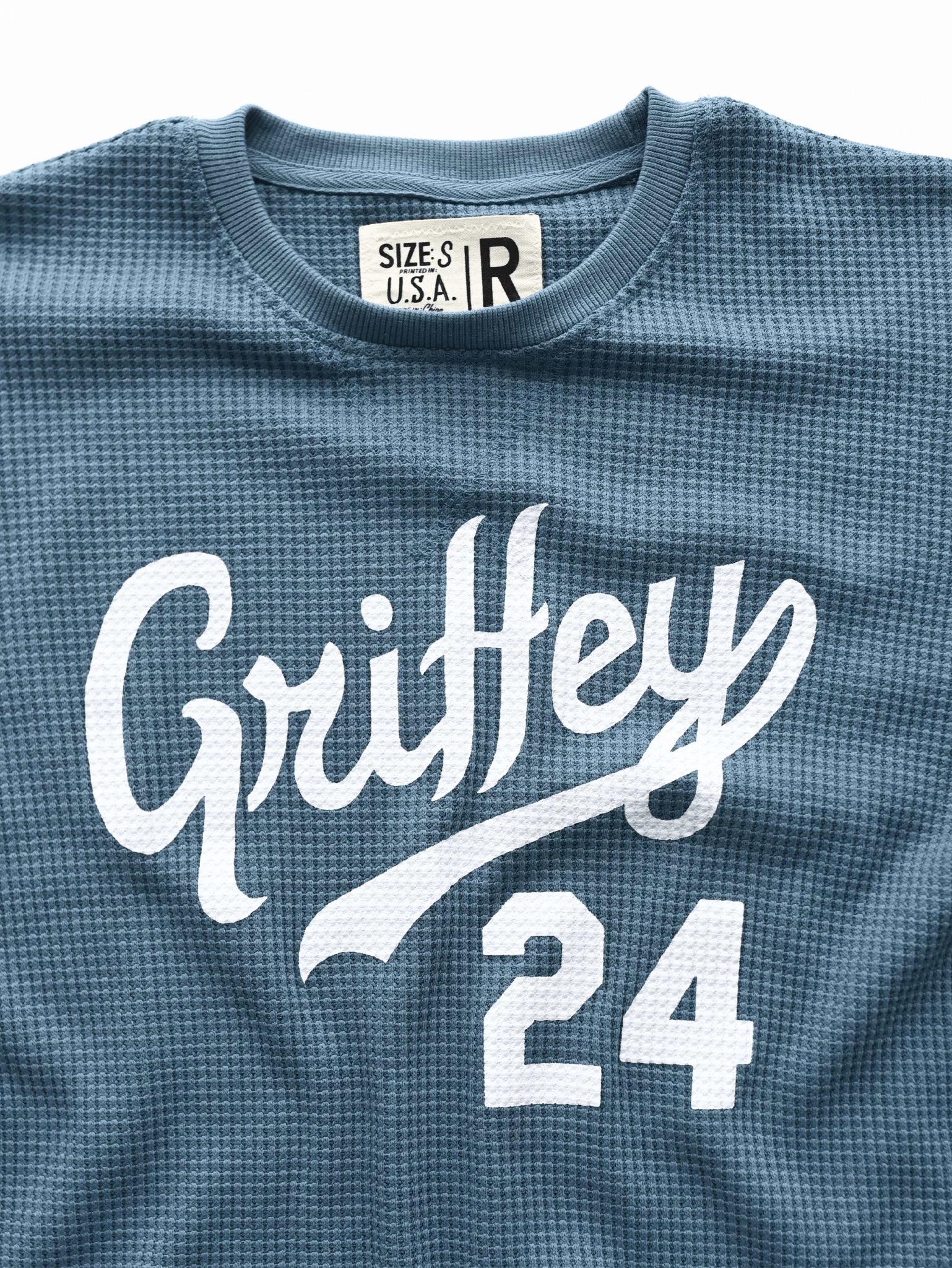 Ken Griffey Jr. Seattle 24 Slate Blue Thermal - Roots of Fight
