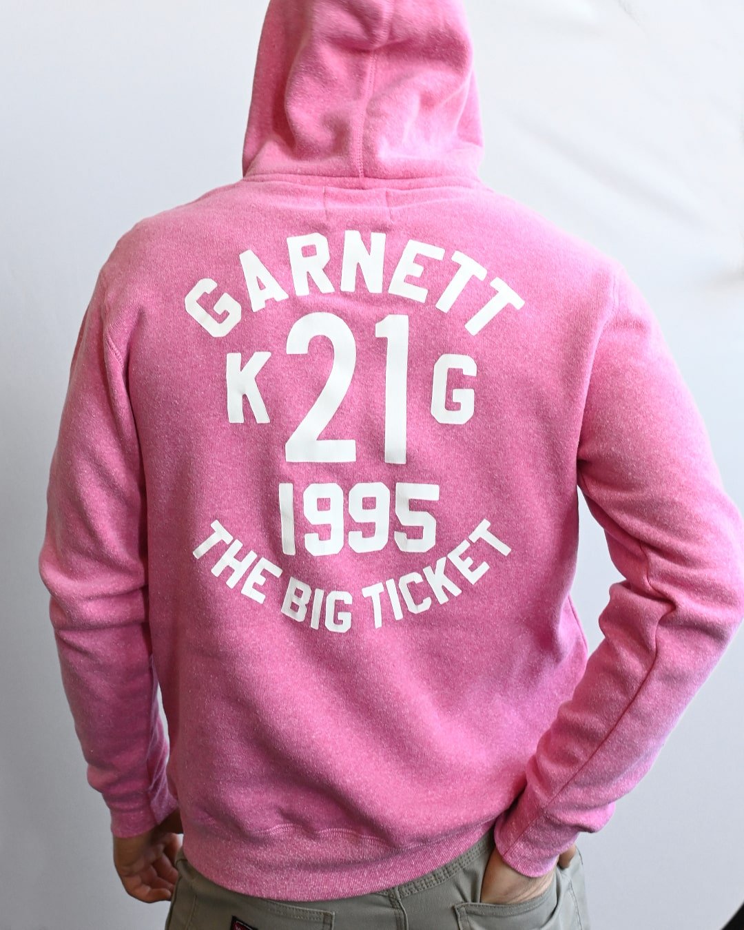 Kevin Garnett &#39;The Big Ticket&#39; Pink PO Hoody - Roots of Fight