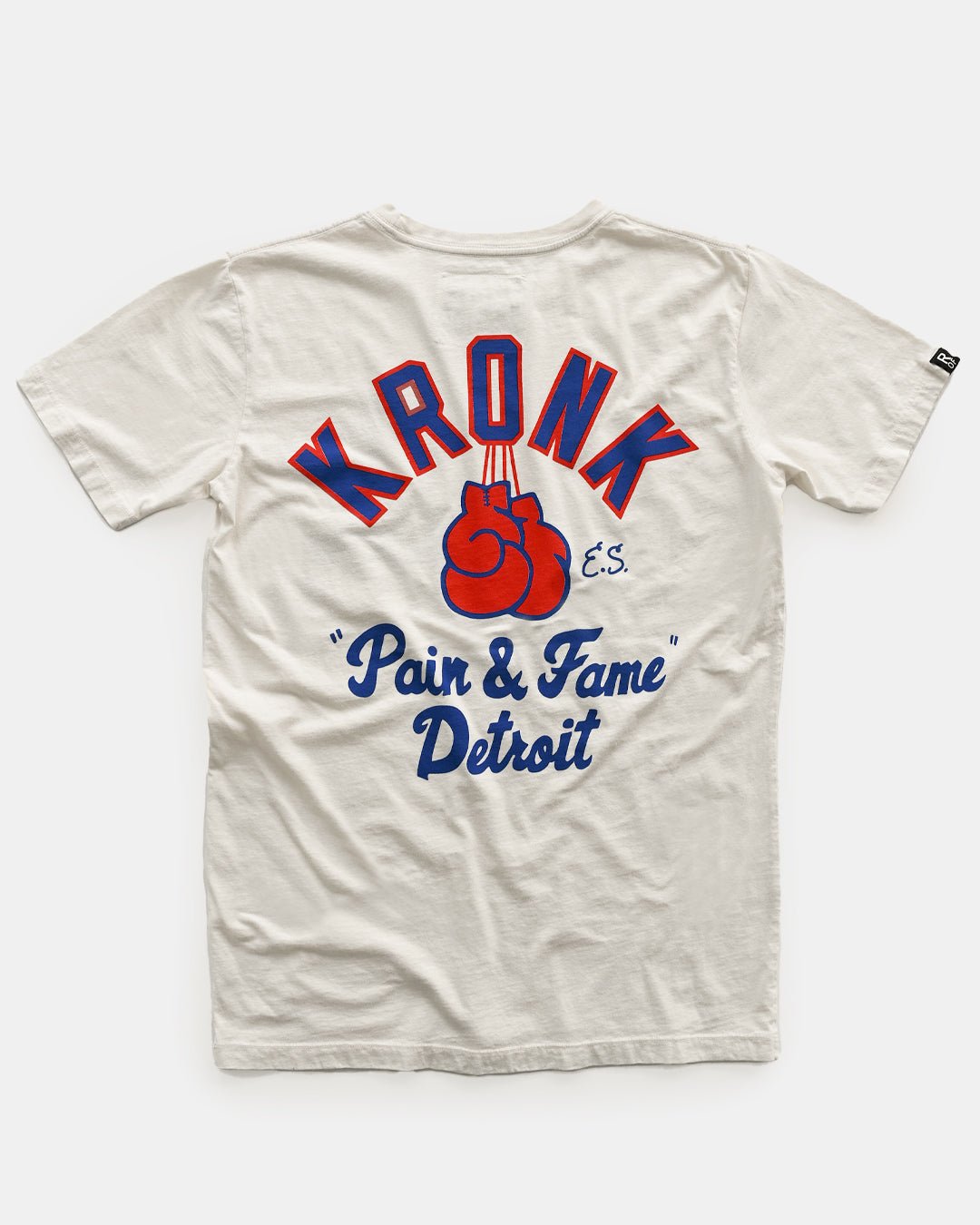 Kronk &#39;Pain &amp; Fame&#39; Vintage White Tee - Roots of Fight