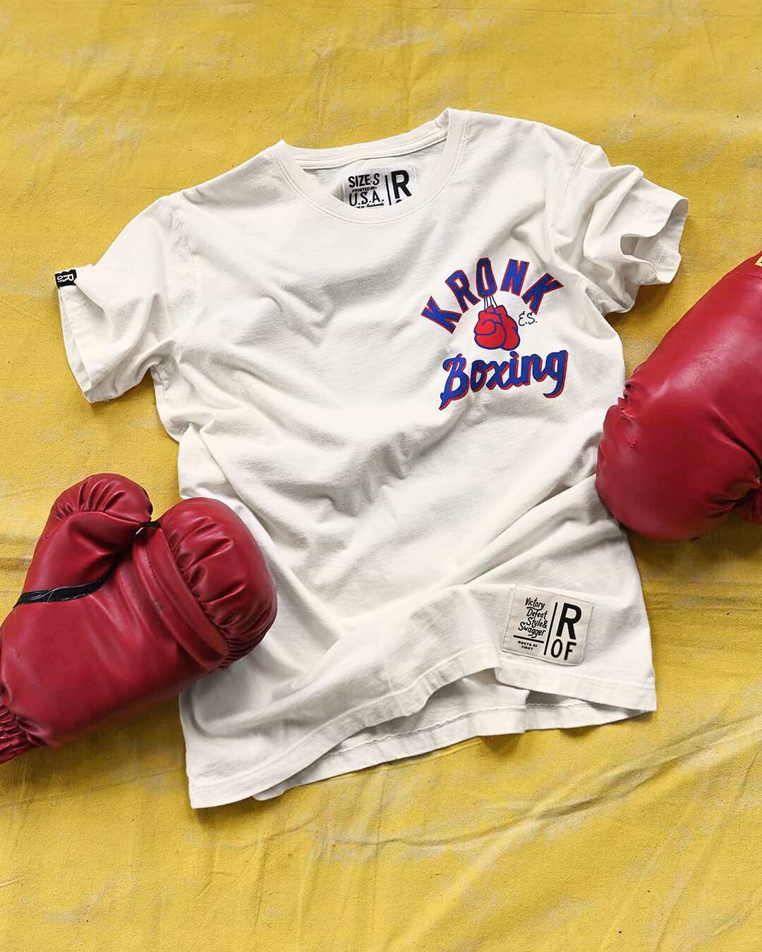 Kronk &#39;Pain &amp; Fame&#39; Vintage White Tee - Roots of Fight
