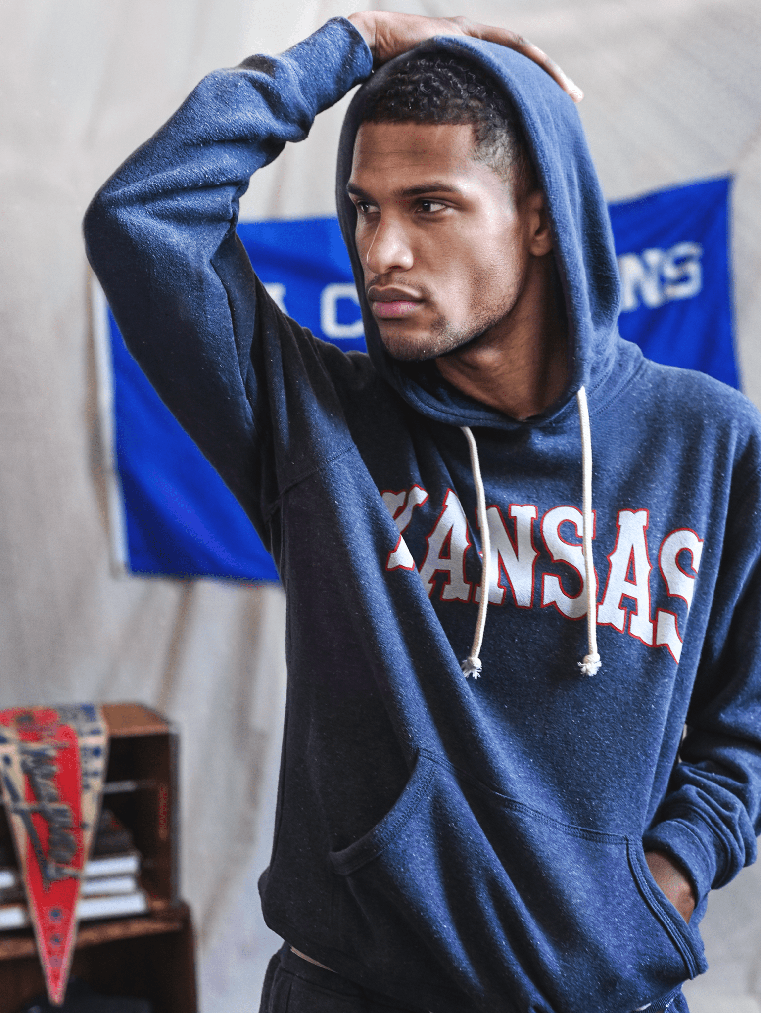 KU - Paul Pierce #34 Navy PO Hoody - Roots of Fight