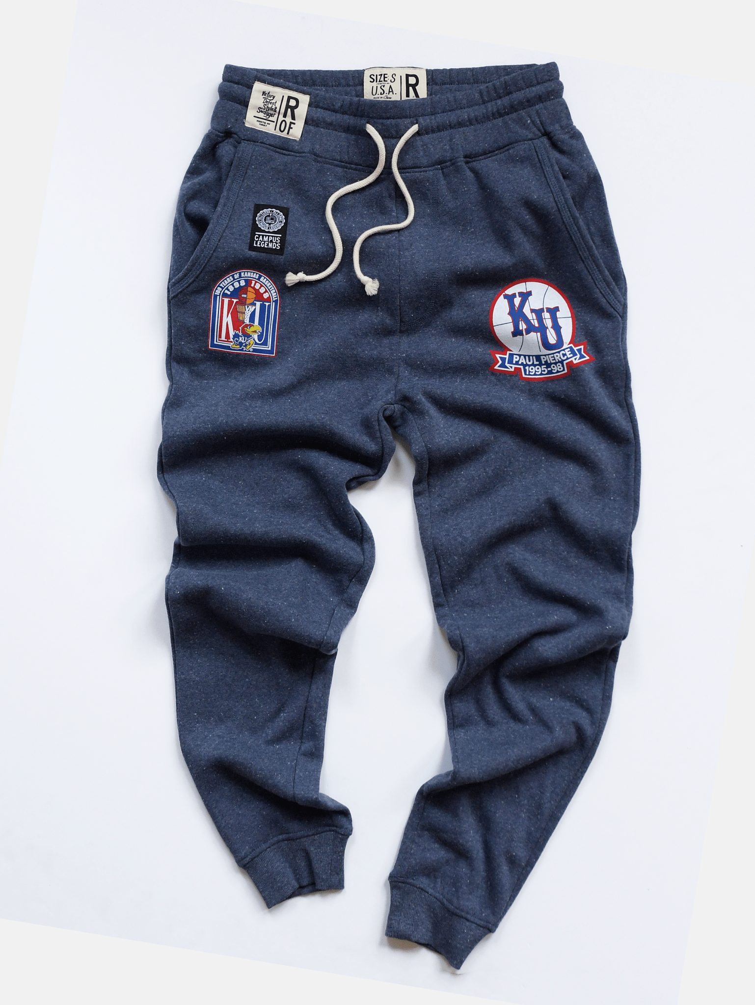 KU - Paul Pierce Basketball Navy Sweatpants - Roots of Fight