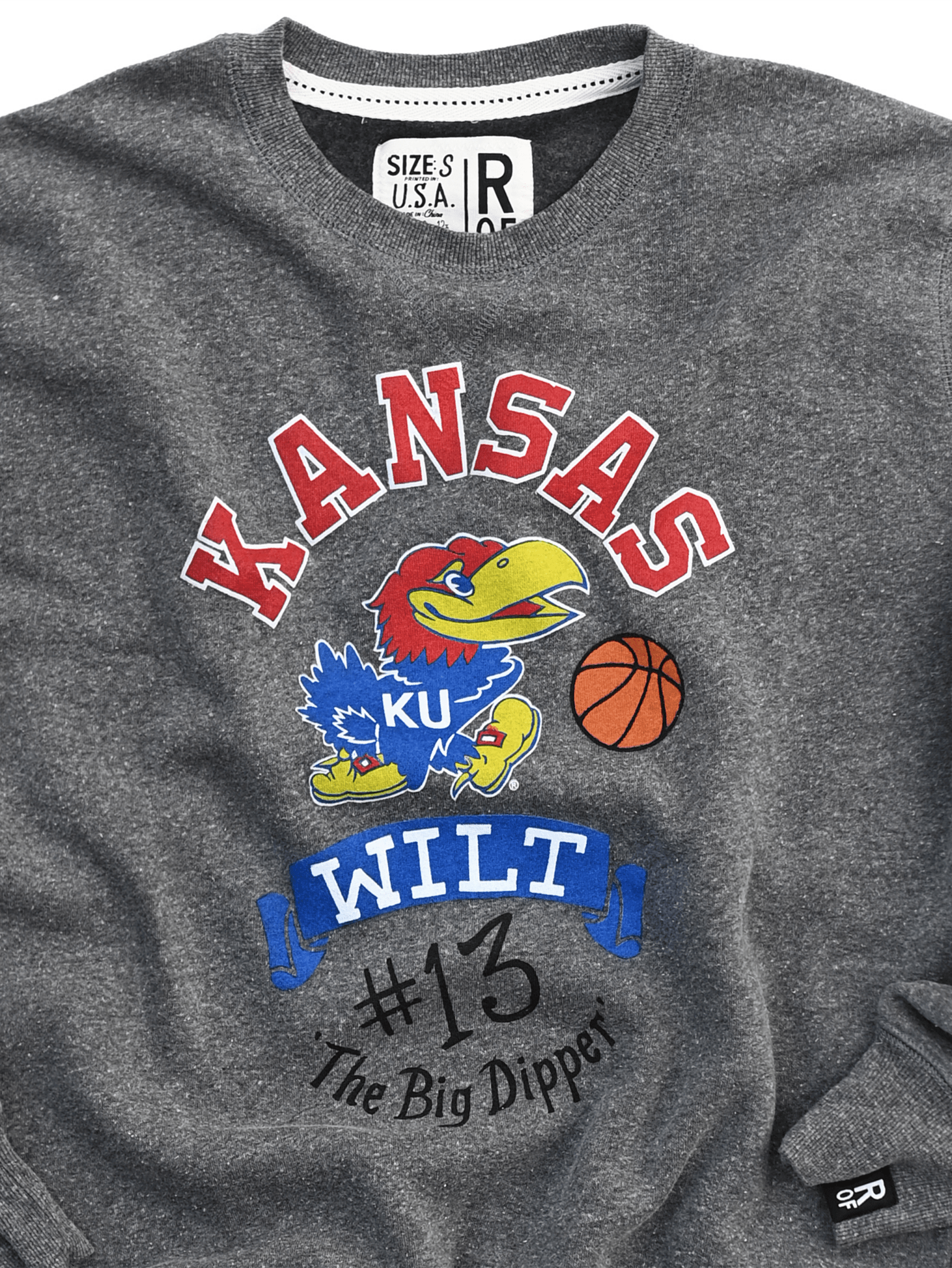 KU - Wilt Big Dipper #13 Grey Sweatshirt - Roots of Fight