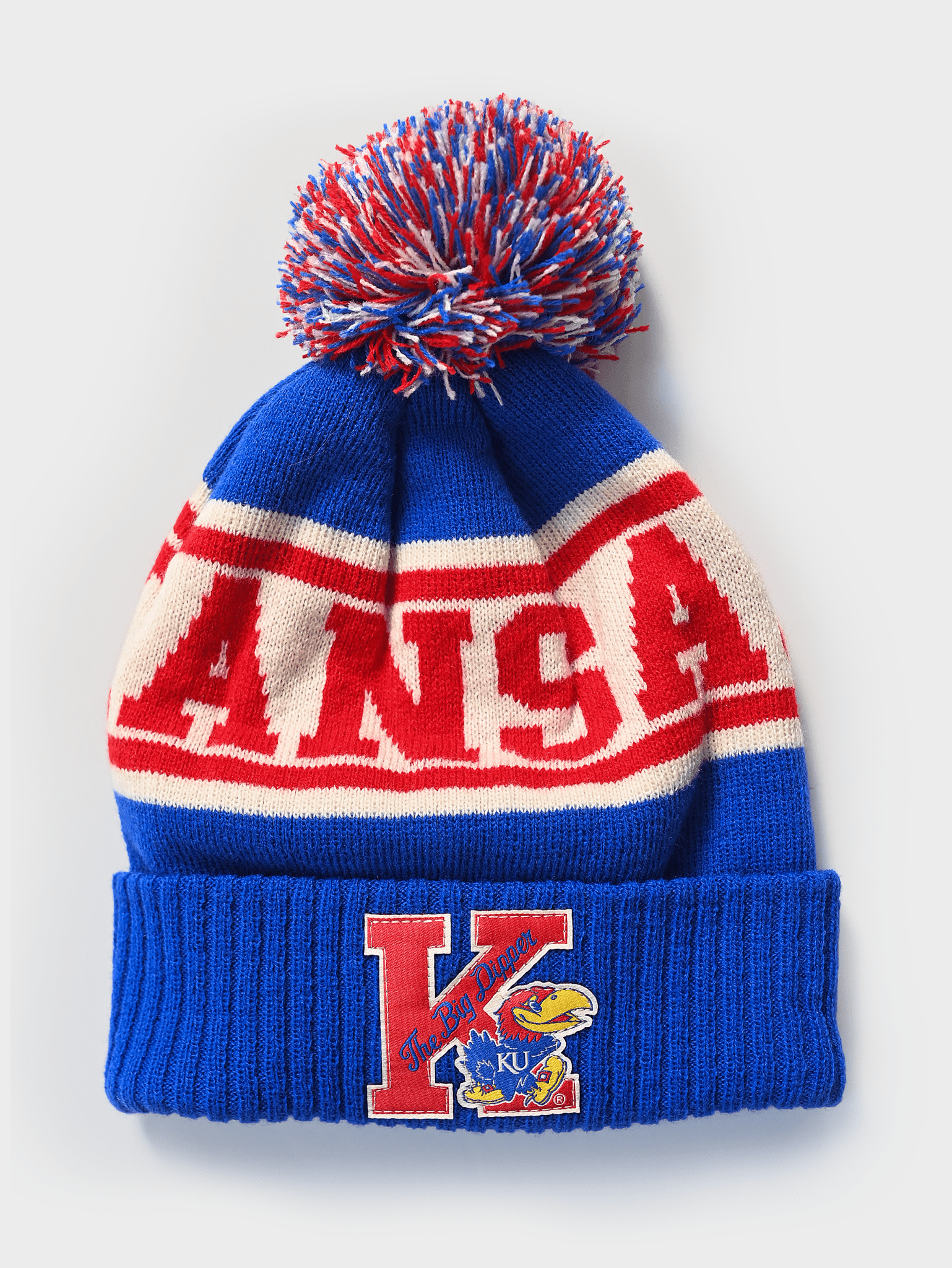 KU - Wilt Chamberlain Blue Pom Pom Beanie - Roots of Fight