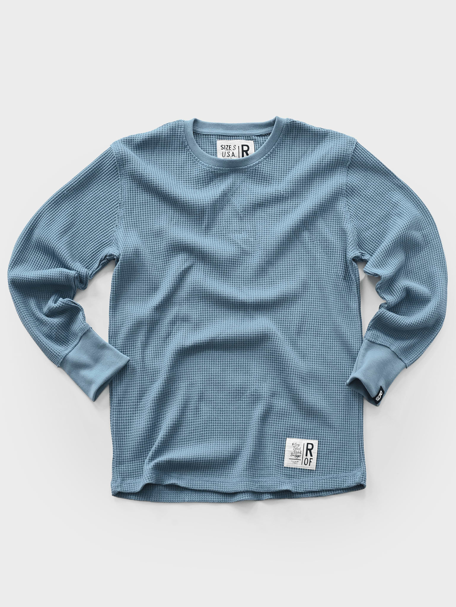 Long Sleeve Vintage Slate Blue Thermal - Roots of Fight