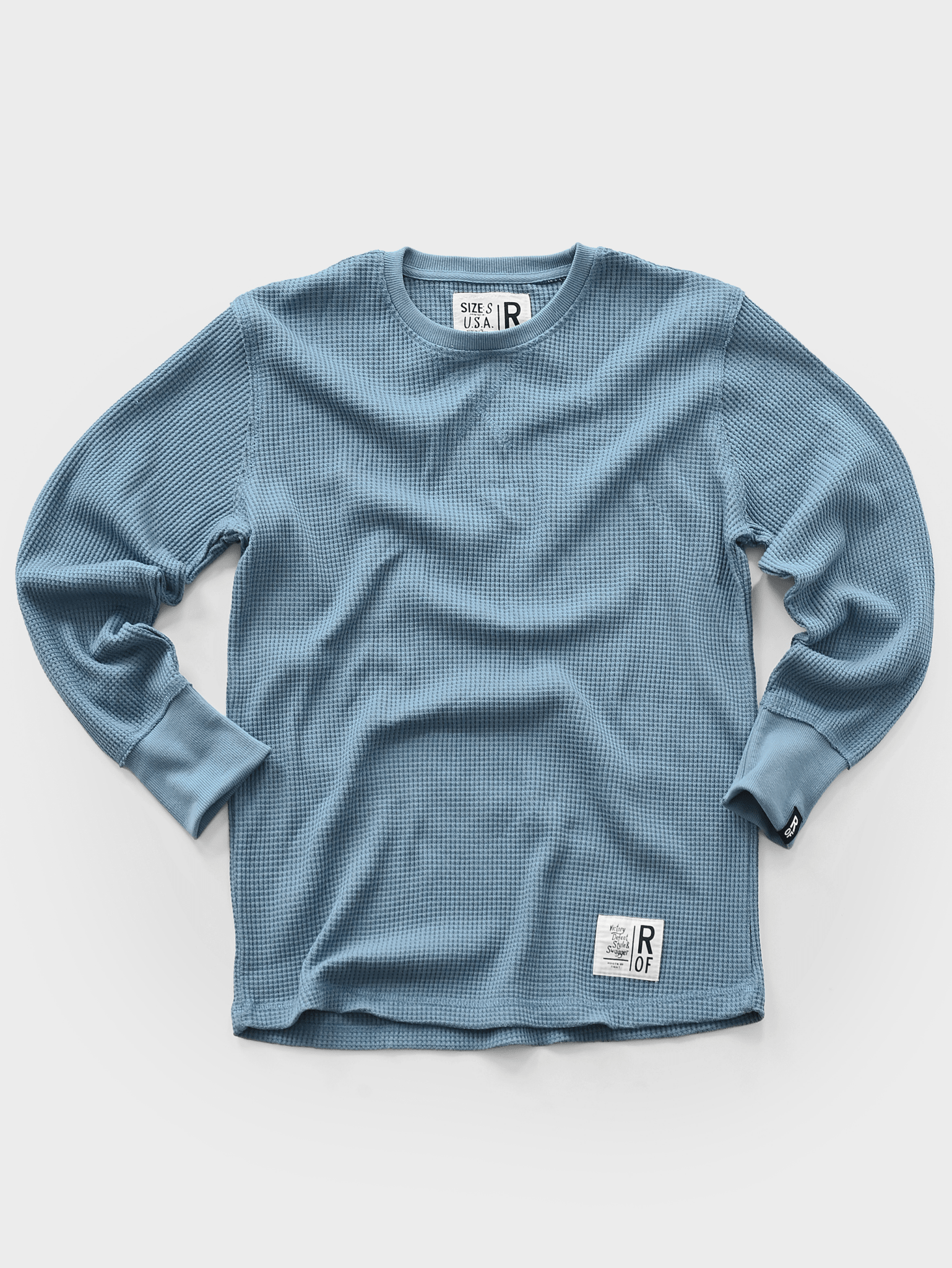 Long Sleeve Vintage Slate Blue Thermal - Roots of Fight