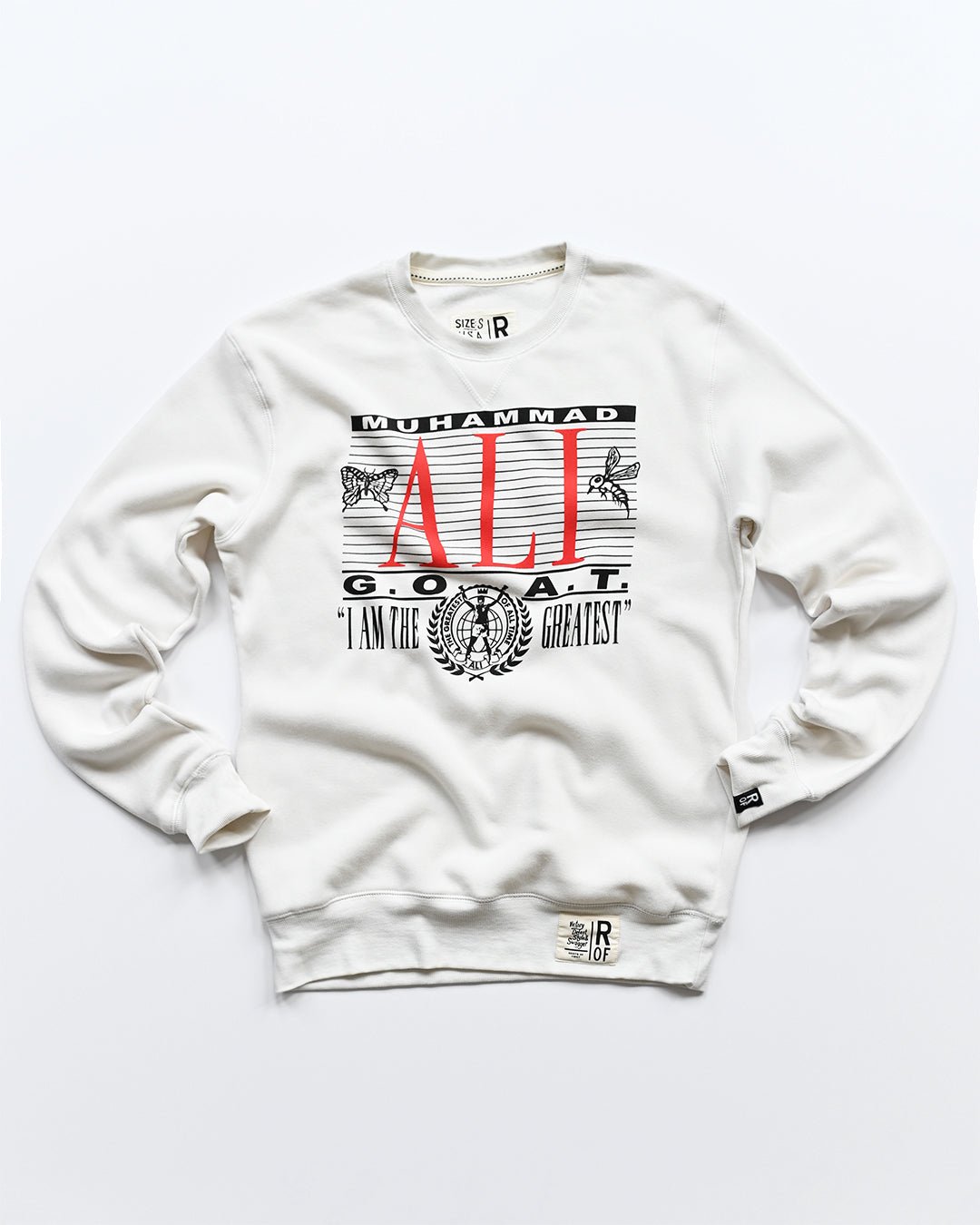 M. Ali GOAT White Sweatshirt - Roots of Fight