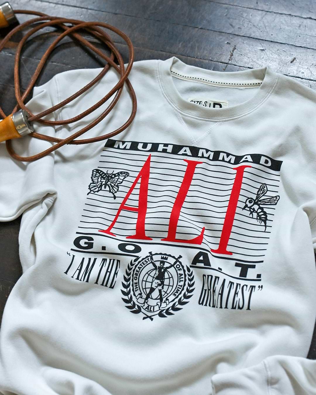 M. Ali GOAT White Sweatshirt - Roots of Fight