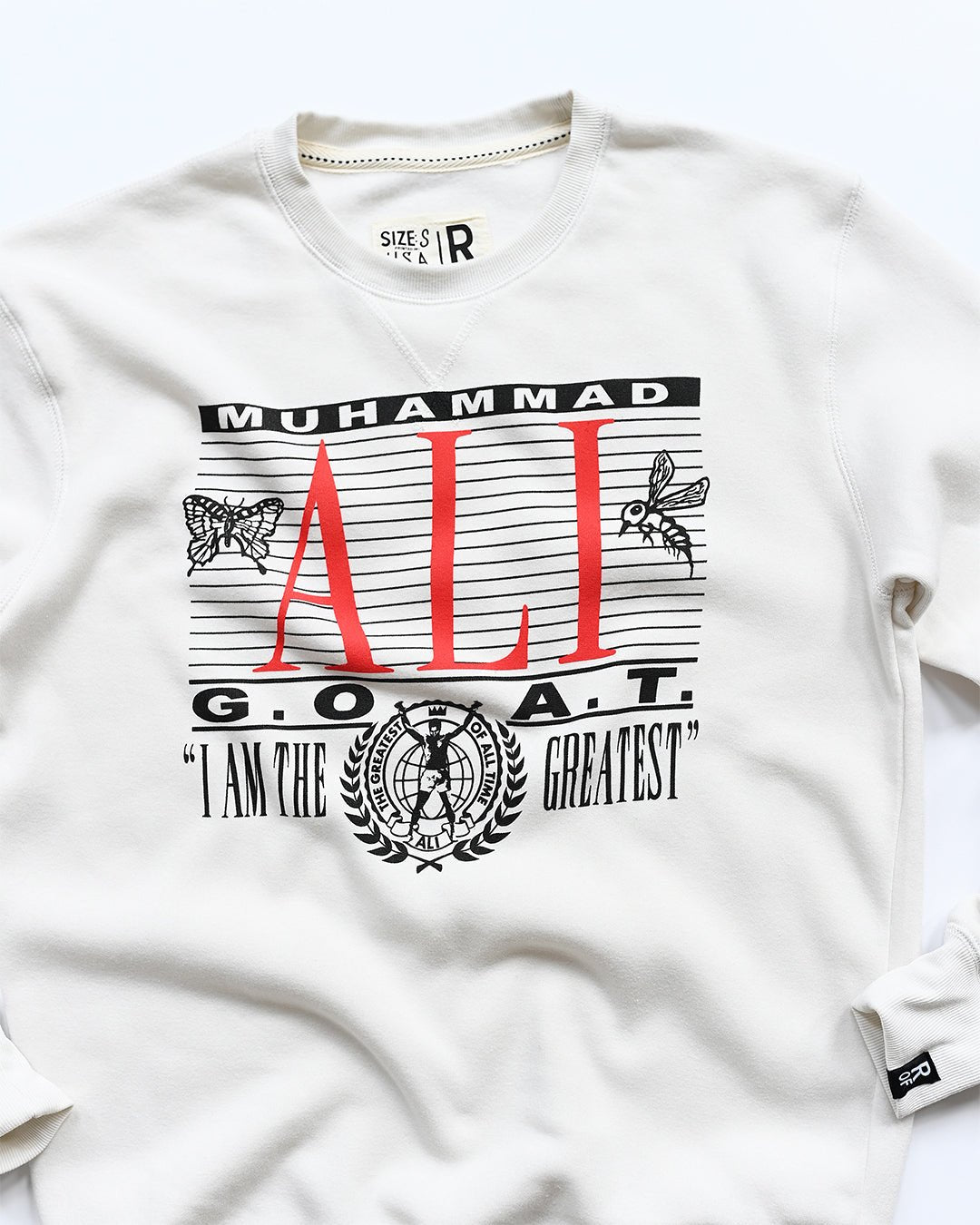 M. Ali GOAT White Sweatshirt - Roots of Fight