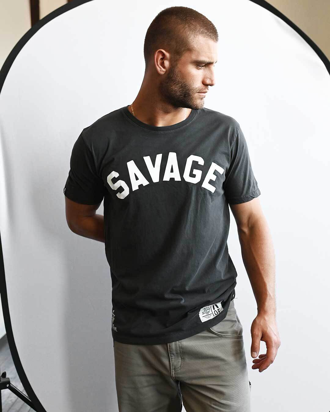 Macho Man &#39;Savage&#39; Black Tee - Roots of Fight