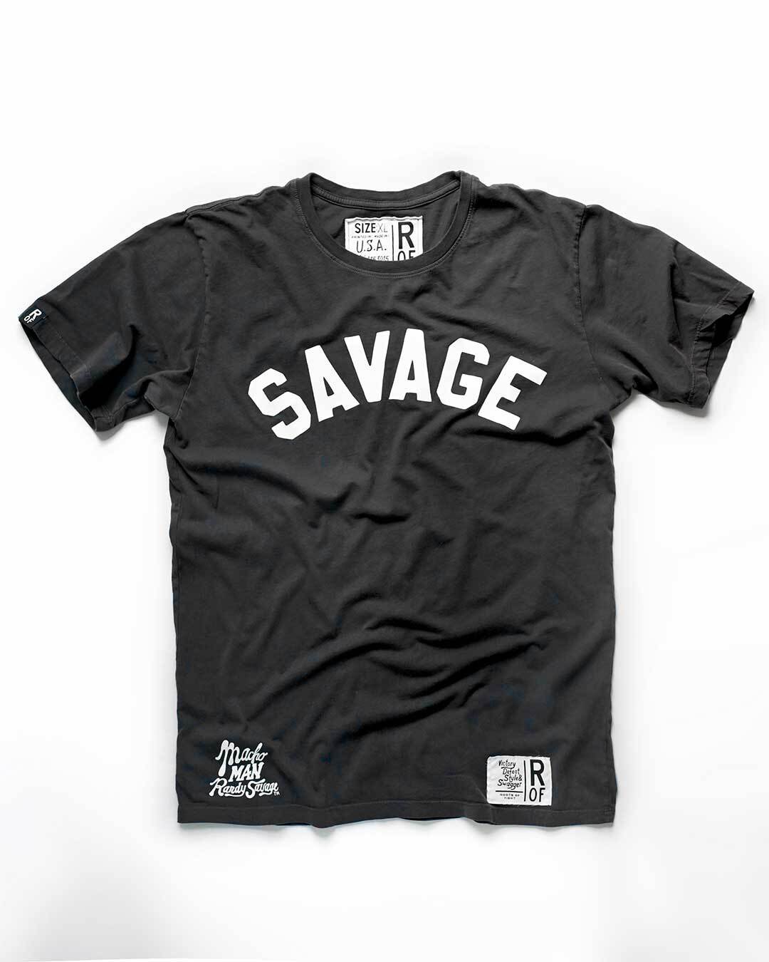 Macho Man &#39;Savage&#39; Black Tee - Roots of Fight