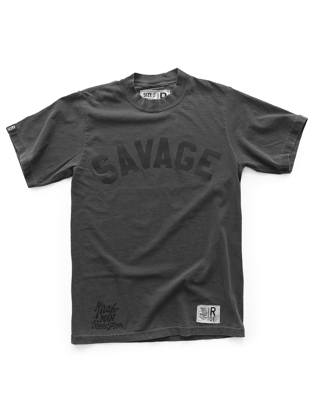 Macho Man 'Savage' Charcoal Heavyweight Tee - Roots of Fight