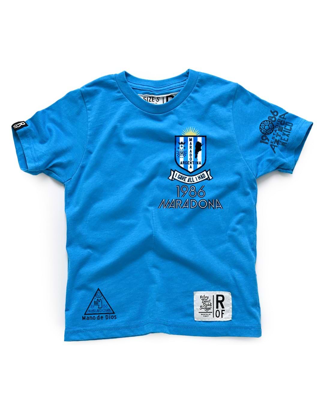 Maradona 10 Blue Kid's Tee - Roots of Fight