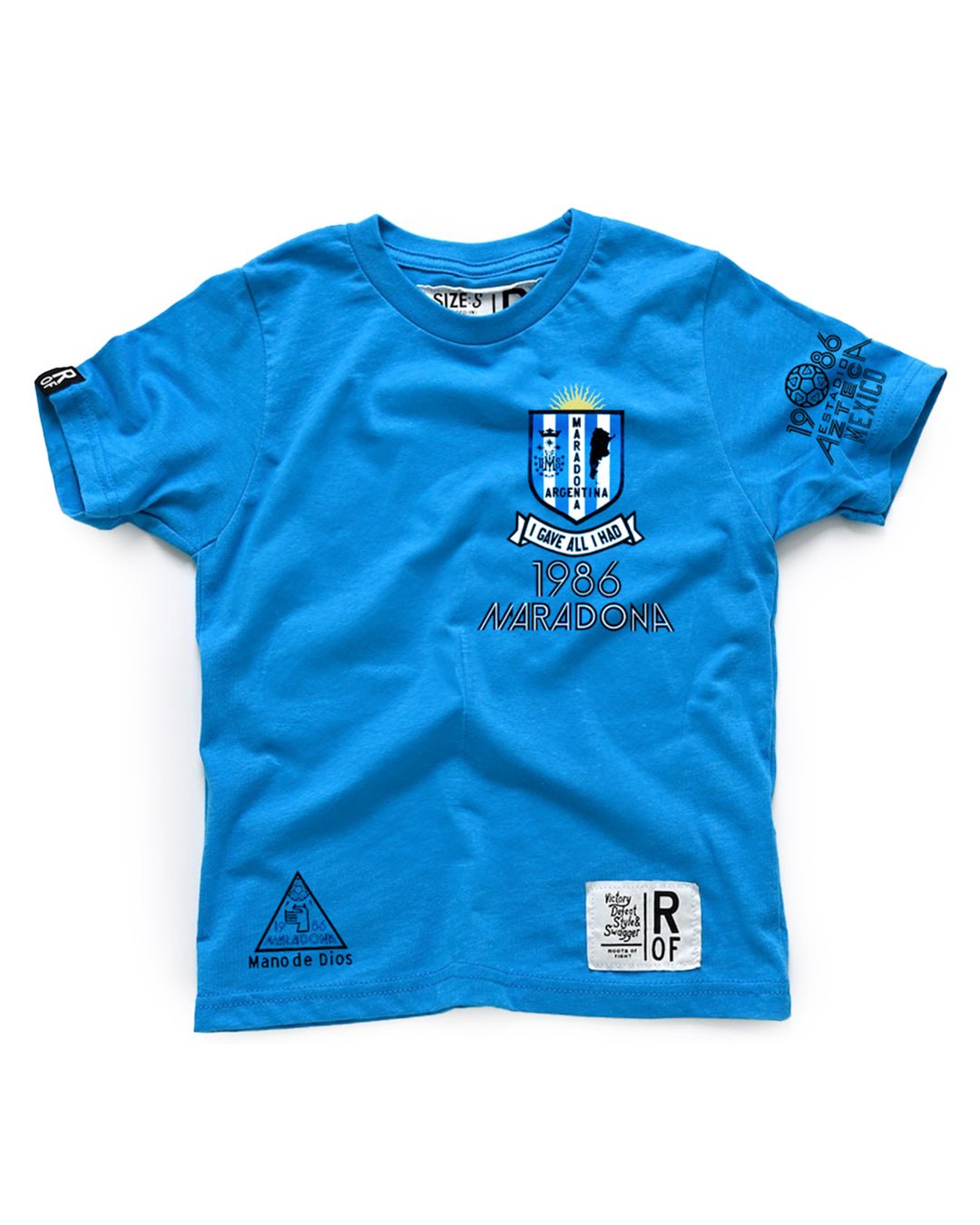 Maradona 10 Blue Kid&#39;s Tee - Roots of Fight