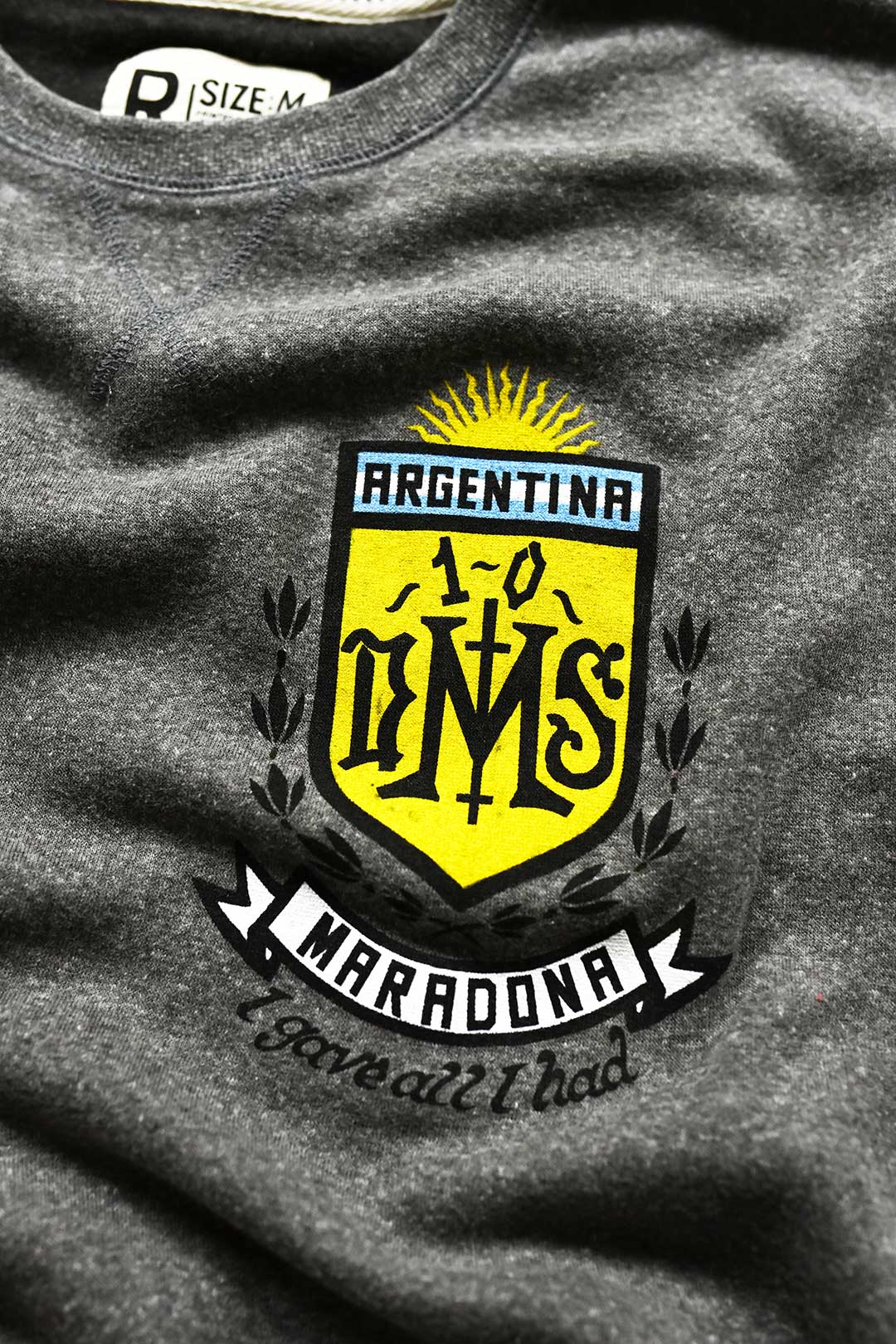 Maradona &#39;All I Have&#39; Grey Sweatshirt - Roots of Fight