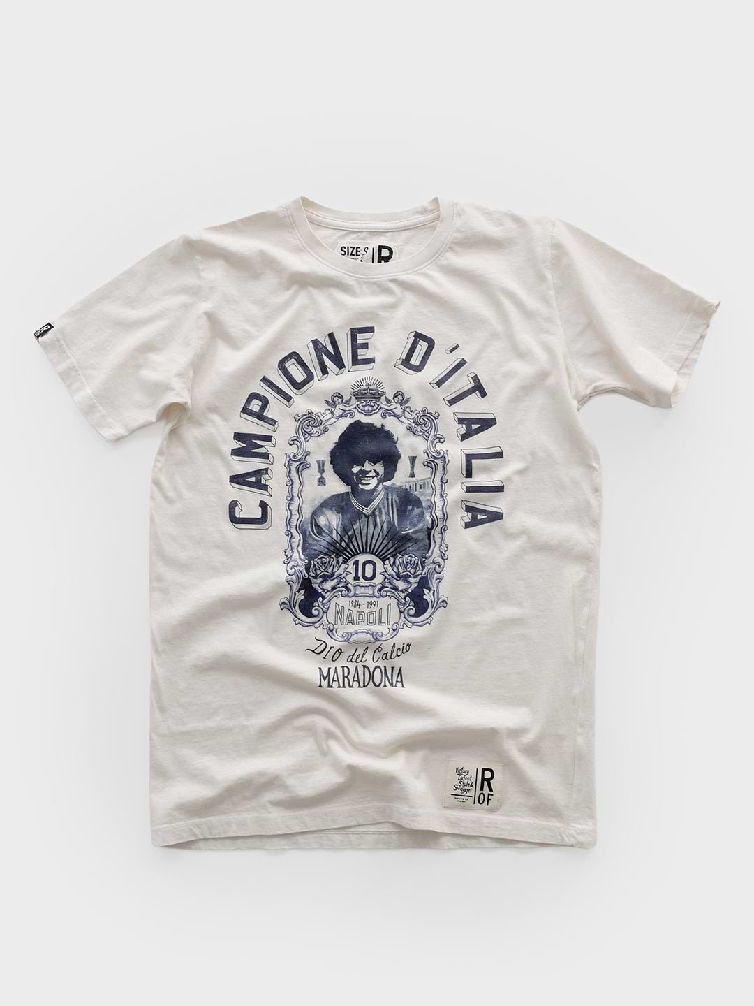 Maradona Dio Del Calcio White Tee - Roots of Fight