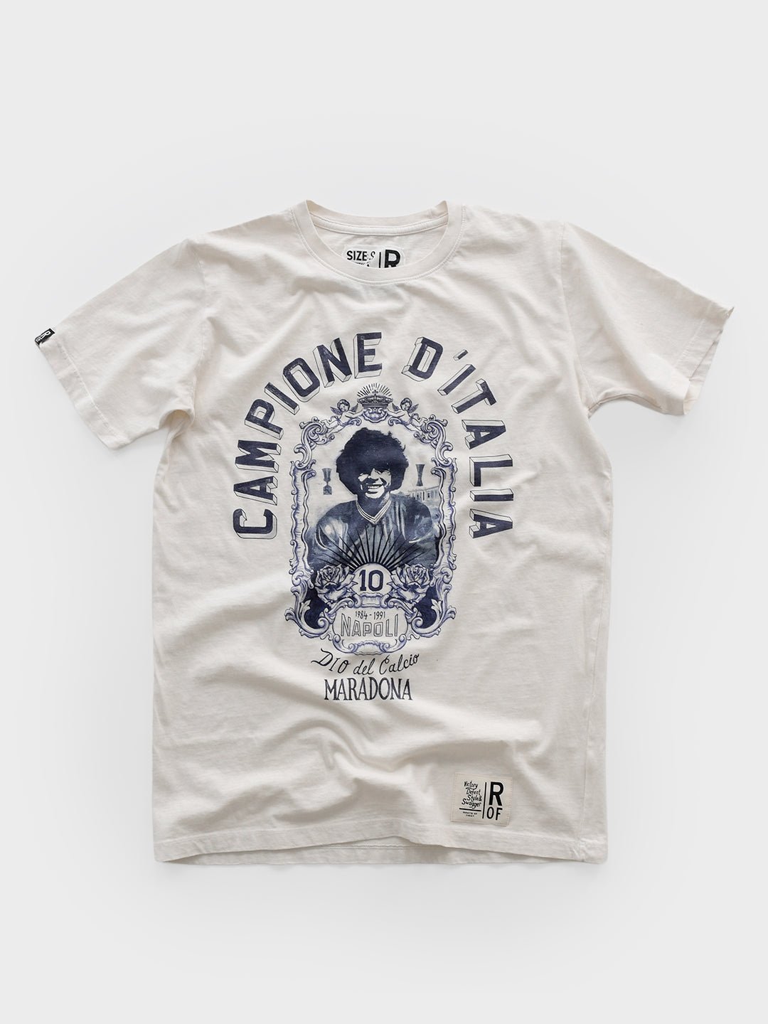 Maradona Dio Del Calcio White Tee - Roots of Fight