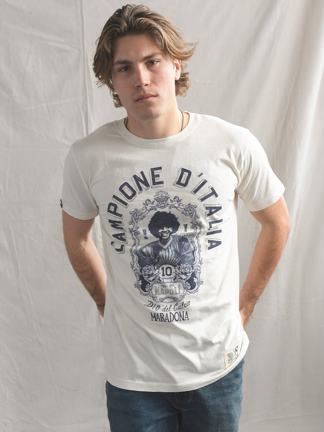 Maradona Dio Del Calcio White Tee